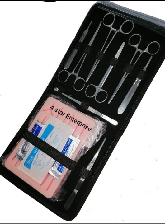 Suture Practice Kit for Medical Students Complete Kit  Include Durable Large Suturing Pad with Pre-Cut Wounds, Tools Kit, and Suture Threads | Perfect for Practice, Demonstration