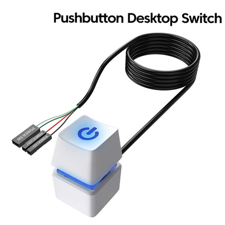 Pushbutton Desktop Switch PC Computer Motherboard External Start Power ...