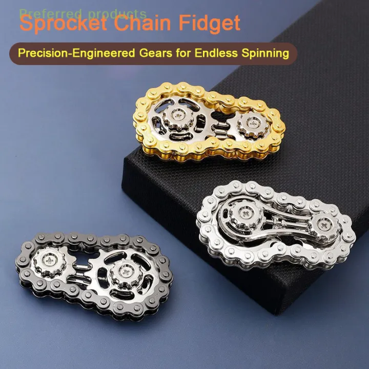 Sprockets%20Hand%20Roller%20Fidget%20Chain%20Toys,%20Metal%20Dual-Gear%20Chain%20Fidget%20Spinner%20-%20Precision%20Machined%20Stress%20Relief%20Focus%20Toy%20-%20Image%202