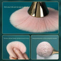 Rose Golden Fan Makeup Brush,Cosmetic Brush Loose Powder Brush ,Highlighting Brush Blush Brush-Soft Hair Makeup Fixing. 