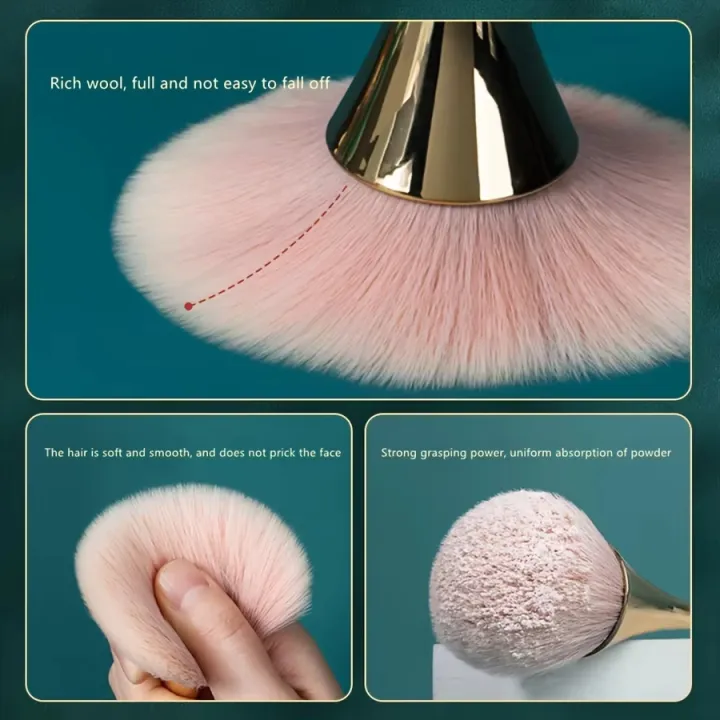 Rose%20Golden%20Fan%20Makeup%20Brush,Cosmetic%20Brush%20Loose%20Powder%20Brush%20,Highlighting%20Brush%20Blush%20Brush-Soft%20Hair%20Makeup%20Fixing%20-%20Image%205