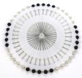 Black & White Pins Wheel Size 2 Inch Hijab Pins -Scarf Pins-Burka Pins-Stoller Pins (40 Pins In 1 wheel). 
