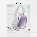 Hoco W35 Max Bluetooth Wireless Headphones with 90 Hours Music & Talk Time, 32Ω Impedance, and 800mAh Battery.