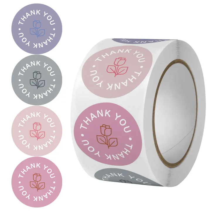 Thank%20You%20Stickers%20Roll%20%7C1%20inch%20%7C%20Waterproof%20%7C%20500%20Labels%20for%20Small%20Business%20Stickers%7C%204%20%20Designs%20-%20Image%207