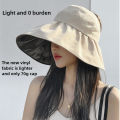 1Pcs Summer Empty Top Wide Brim Foldable Sun Hat for Women Anti UV Sunscreen Bucket Hat Female Outdoor Hiking Fishing Beach Caps.