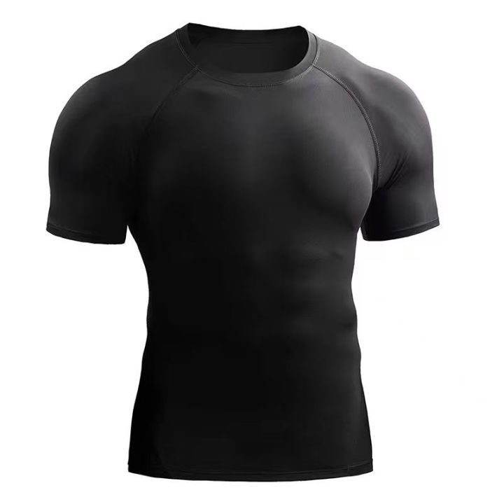 Fitness%20clothes%20men's%20outdoor%20sports%20quick%20drying%20short%20sleeved%20t-shirt%20training%20pro%20running%20stretch%20tight%20fitting%20clothes%20yoga%20-%20Image%204