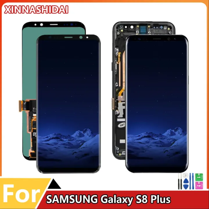 AAA+ New OLED for SAMSUNG Galaxy S8 Plus G955A G955U G955F LCD Display Touch Screen Digitizer Replacement With Frame For S8+