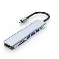 7 In 1 Type C Usb Hub Seven In One Type C 4k 30hz Usb Splitter Supports All Type C Channel Computers To Usb Compatible With Hdmi. 