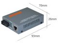 HTB-GS-03 Gigabit Fiber Optical Media Converter 10/100/1000Mbps Single Mode to RJ45 3KM/20KM UPC/APC SC-Port US Power Supply.
