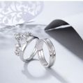 Adjustable Heart Shape Cute Couples Rings. 