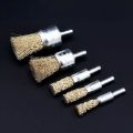 Wire Brush Drill Rod Rust Removal Polishing Wheel Wire Wheel Brushes Cup Rust Rotiary Copper-plated Steel Wire Brush Tool. 