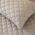 2pcs Waterproof Throw Pillowcases Envelope Soft Breathable Pillow Covers for Bed Protector 50x75cm, Grey/Blue/Green. 