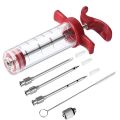 Meat Injector Syringe With 3 Marinade Injector Needles for BBQ Grill Turkey Injector Kit Marinade Flavor Injector.