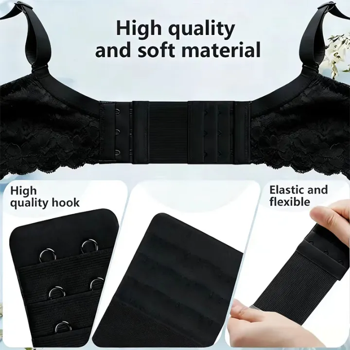 3%20PCS%20Women's%20Bra%20Extenders%203/2%20Hooks%20Stretchy%20Bra%20Extension%20Strap%20Elastic%20Bra%20Band%20Hook%20Bra%20Strap%20Extender%20Bra%20Extenders%20-%20Image%202
