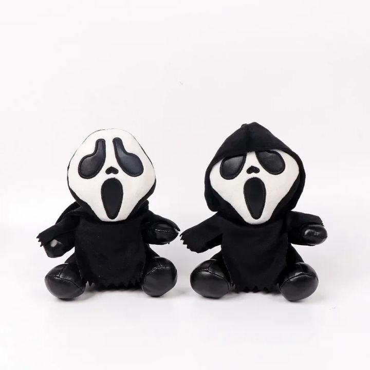 New 18cm Ghostface Plush Toy Death Figure Horror Doll Soft Stuffed Grimace  Halloween Toy Doll Halloween Decoration Doll 