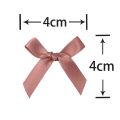 (50 Pcs) 4cmx4cm Fresh Pink Ribbon Bows Small Size Polyester Satin Ribbon Bow Flower Handwork DIY Craft Decoration. 