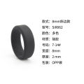 Geedyn 8mm Width 7-14 Size 7 Colour Silicone With Beveled Edges Ring Set for Man Workout Business Engagement Bands. 