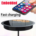 Quick Wireless Desktop Embedded Charger For iPhone 16 15 14 13 12  S24 S23   Phone Fast Inductive Charging. 