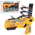 Air Battle Gun Airplane Launcher Toys for Kids Outdoor and Indoor 4 Foam Airplanes Pistol Shooting Game Glider One Click. 