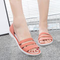Women's Flat Beach Sandals Slip On Summer,Summer vacation women's casual flat slides Perfect Beach & Pool Footwear Summer Travel. 