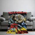 Band I-Iron M-Maidens Blanket Skin Friendly Comfort Warm Soft Plush Blanket Suitable Sofa Living Room Office Bedroom.