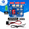 DC 12V 5A PWM PC CPU Fan Temperature Control Speed Controller Module Buzzer High-Temp Alarm NTC B 3950 Thermistor 50K. 