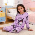 Kids Pajamas for Girls Sets Hello Kitty Kuromi Spring Autumn Long Sleeve Pijamas Toddler Girl Nightsuits Children's Clothing Set. 