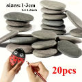 20Pcs Natural River Rocks Smooth Flat Stones in Grayish-Black Tones Perfect for Handmade Crafts Fish Tank Decor Rock Painting. 