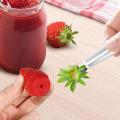 Strawberry Stem Remover Tool Stainless Steel Tomato Corer Remover Portable Tomato Top Stem Remover Tool Ergonomic Handle Cooking. 
