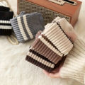 5 Pairs Pack Trendy Striped Crew Socks Women's JK Fashion Socks for Sports Daily Wear Cute Fall Winter Collection. 