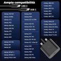 Original Samsung 25W UK Plug Super Fast Charger UK 3 Pin Usb Type C Cargador Cable For Galaxy Z Flip Fold 5 4 3 S24 S21 Note 20 10 Ultra A54 A70,50/A80/A80,A71,A72,A73,A51,A52,A53,A31,A32,A33,A04 ,A02s Samsung All Model Sported,. 
