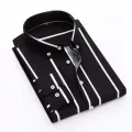 Plaid Men's Shirt Casual Thin Long Sleeve Printed Shirt Korean Slim Fit Thin Long Sleeve Printed Shirts for Man Striped Tops. 