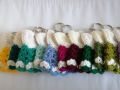 Hand made key chainl Crochet mini frok l key chains for bags , purses  & keys.. 