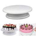 CAKE TURNING TABLE Enjoy easy cake decorating with the Round Cake Decorating Turntable, a smoothly rotating cake stand that allows you to achieve your best icing yet. These baking tool helps you easily create a perfect cakes, cupcakes and desserts.. 