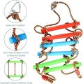 6.6 Ft Climbing Rope Ladder for Kids, Climbing Ladder Hanging Rope Ladder for Indoor Play Set and Outdoor Tree House, Playground Swing Set and Ninja Slackline. 