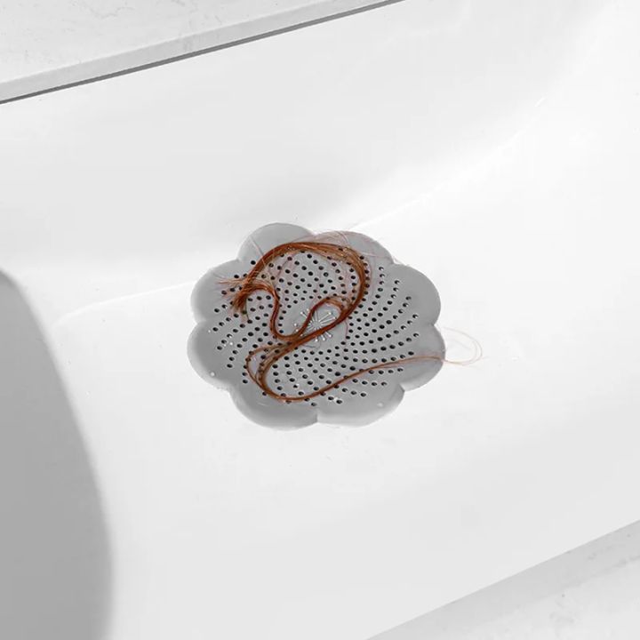 Flower%20Shape%20Silicone%20Floor%20Drain%20Cover%20Mesh%20Sink%20Strainer%20Anti-blocking%20Hair%20Clean%20Up%20Waste%20Catcher%20Kitchen%20Bathroom%20Accessory%20-%20Image%203