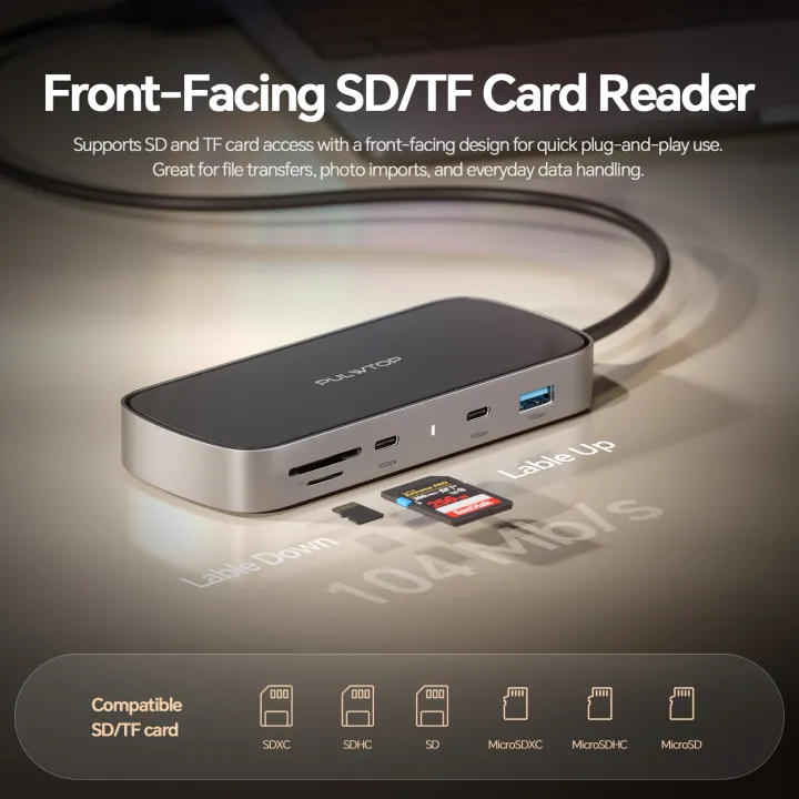 PULWTOP%20MacBook%20Pro%20Docking%20Station%20Dual%20Monitor%204K@60Hz%20with%202HDMI,PD,Ethernet,USB%20A/C%2010Gbps,SD/TF,%20USB%202.0%20-%20Image%204