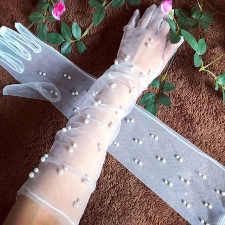 55%20cm%20Transparent%20Wedding%20Gloves%20Pearls%20Long%20Elbow%20Mittens%20Mesh%20Arm%20Covers%20Women%20Party%20Bridal%20Dress%20Accessories%20Photo%20Props%20-%20Image%205