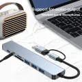 8 Port  USB 3.0 HUB USB C HUB Dock Station OTG Adapter 5Gpbs High Speed USB 3.0 2.0 Splitter 3.5 Audio for Macbook Pro Air. 