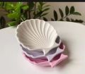 Shell shaped jewellery storage tray one pc, decor handmade jewellery tray. 