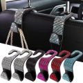 Car Headrest Hook Organizer Rhinestone Universal Auto Seat Back Storage Hooks Bracket Holder Car Interior Accessories.