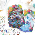 Kawaii Deep Sea Music Hall 3D space station Landscape Sticker  DIY Pocket Cabin Scene festival  ﻿. 
