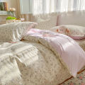 High Quality Cotton Luxury Floral Style Bedding Set 100% Cotton Duvet Cover Set 1 Duvet Cover 2 Pillow Shams Single/Double/King. 