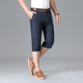 2024 Summer Thin Loose Jeans Male Classic Men's Stretch Straight Denim Shorts Business Casual Fashion Shorts Large Size 44 46. 