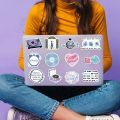 100Pcs Aesthetic Cartoon Famous Singer Taylor Album Swift Lyric Stickers For Luggage Laptop Guitar Waterproof Vinyl Decals. 