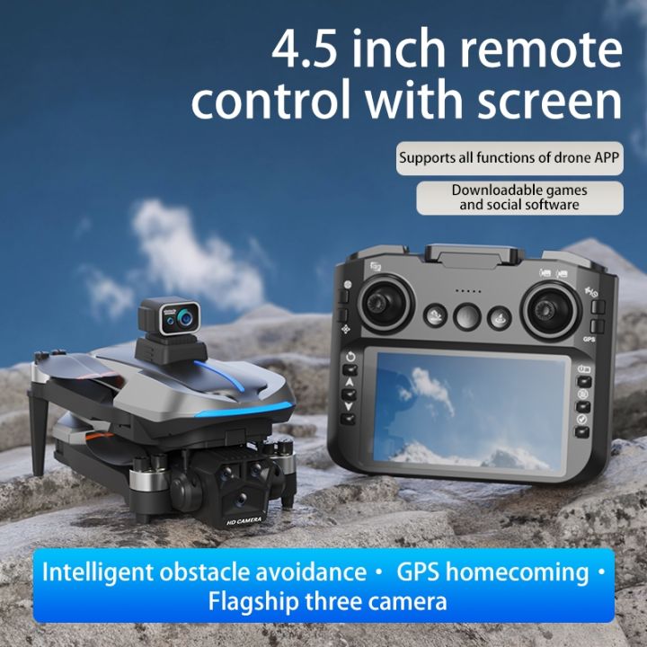 G.P.S Drone with 4K Camera for Adults, Dual Camera 5G WiFi FPV Live Video Drone 25mins Flight Time, Brushless Motor, Easy Auto Return Home, Follow Me and Outdoor Carrying Case