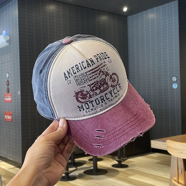 Motorcycle%20Printed%20Wash%20Vintage%20Cap%20For%20Men%20-%20Image%205