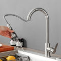 Kitchen Faucets 304 stainless steel Pull Out Kitchen Sink Water Tap Deck Mounted Mixer Stream Sprayer Head Hot Cold Taps. 