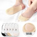 Women Invisible No Show Socks Cotton Anti-Slip Heel Summer Thin Cushioned Toe Socks for High Heels Flats Breathable Boat Socks.