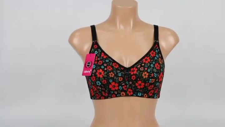Printed Flexible Soft and Comfortable Non Padded Bra for Women